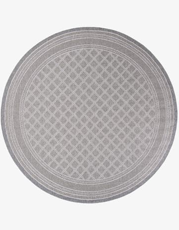10' x 10' Easy-Clean Trellis Indoor / Outdoor Round Rug