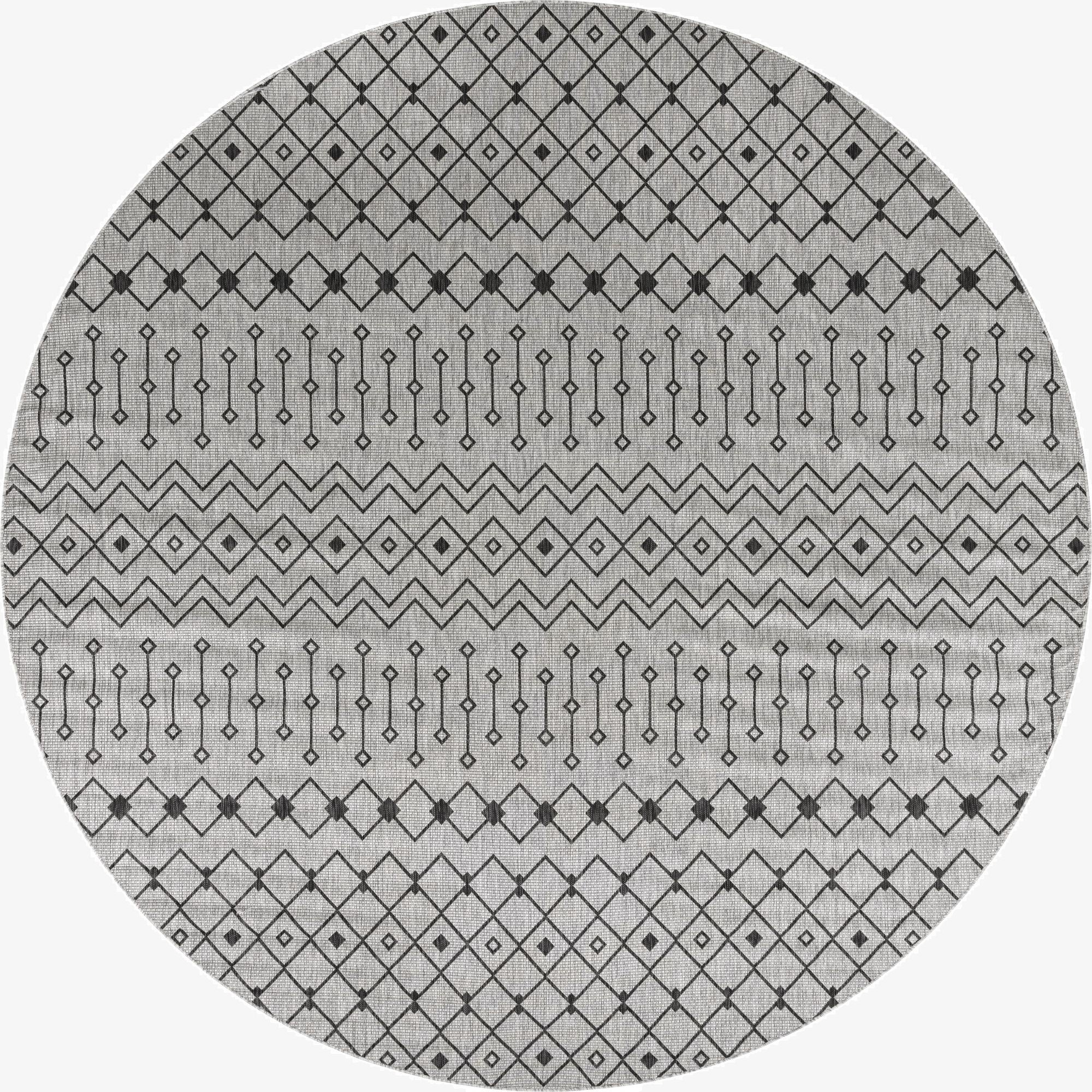13' x 13'  Washable Trellis Indoor / Outdoor Round Rug