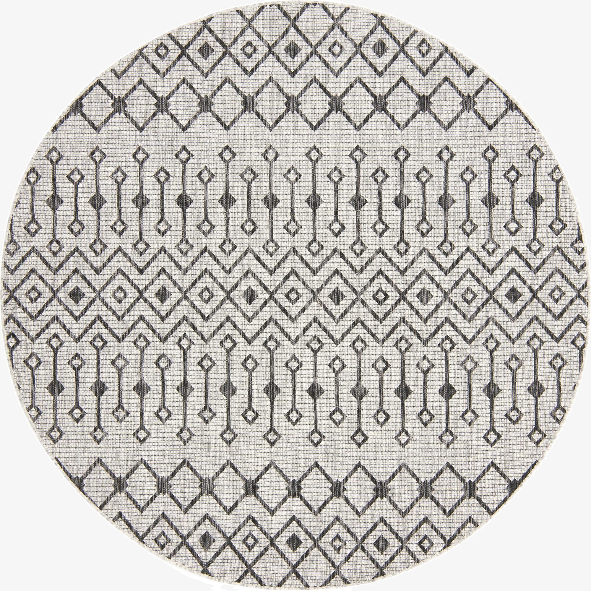 Primary image 7' 10 x 7' 10  Washable Trellis Indoor / Outdoor Round Rug