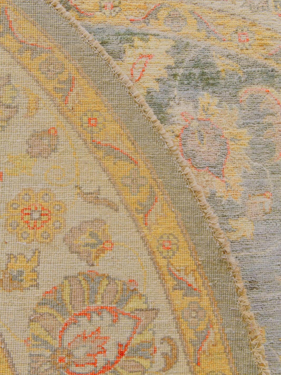 8' 1 x 8' 2 Hand Knotted Pershawar Ziegler Round Rug