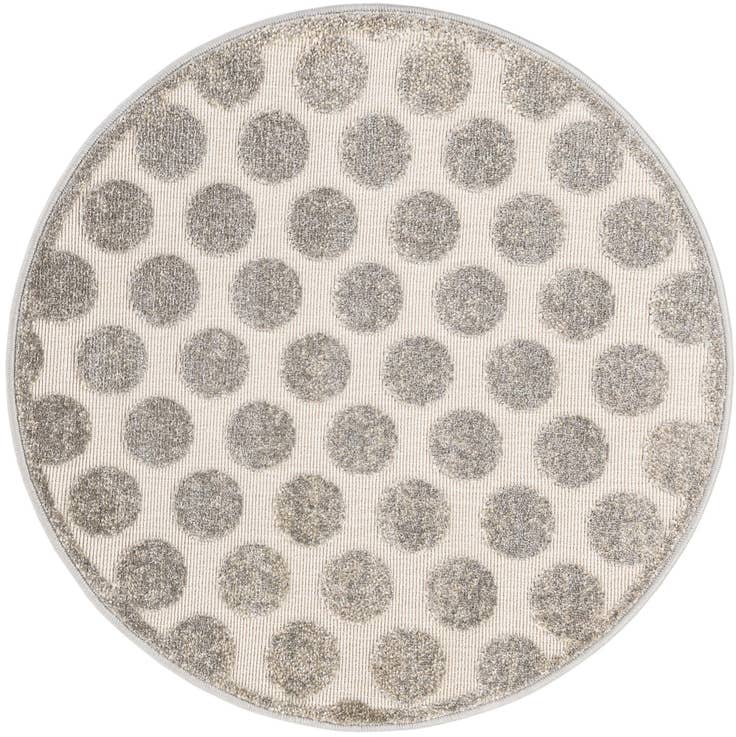 Detail image of 3' x 3' Easy-Clean Sabrina Soto Indoor / Outdoor Round Rug