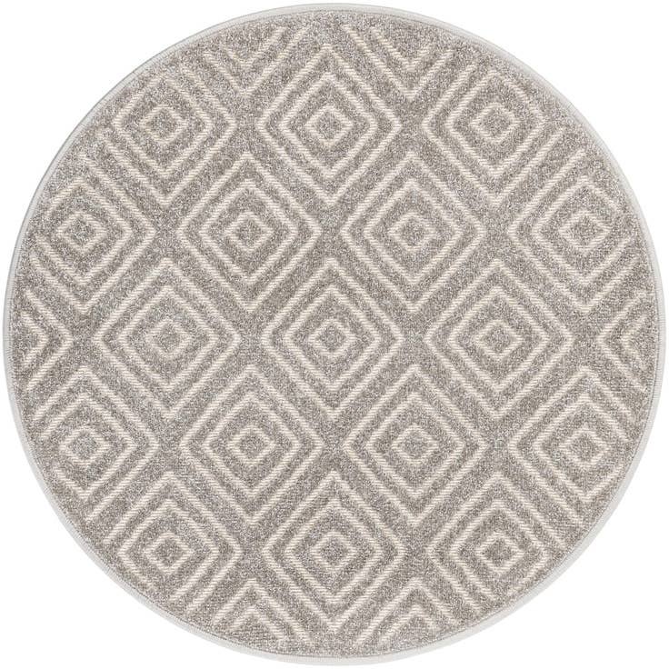 Detail image of 3' x 3' Easy-Clean Sabrina Soto Indoor / Outdoor Round Rug