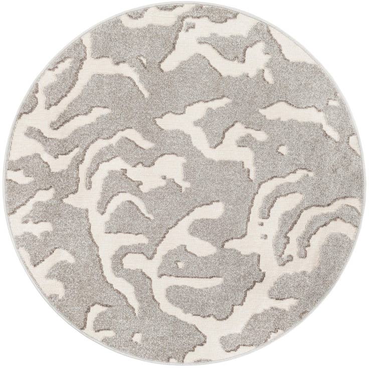 Detail image of 5' x 5' Easy-Clean Sabrina Soto Indoor / Outdoor Round Rug