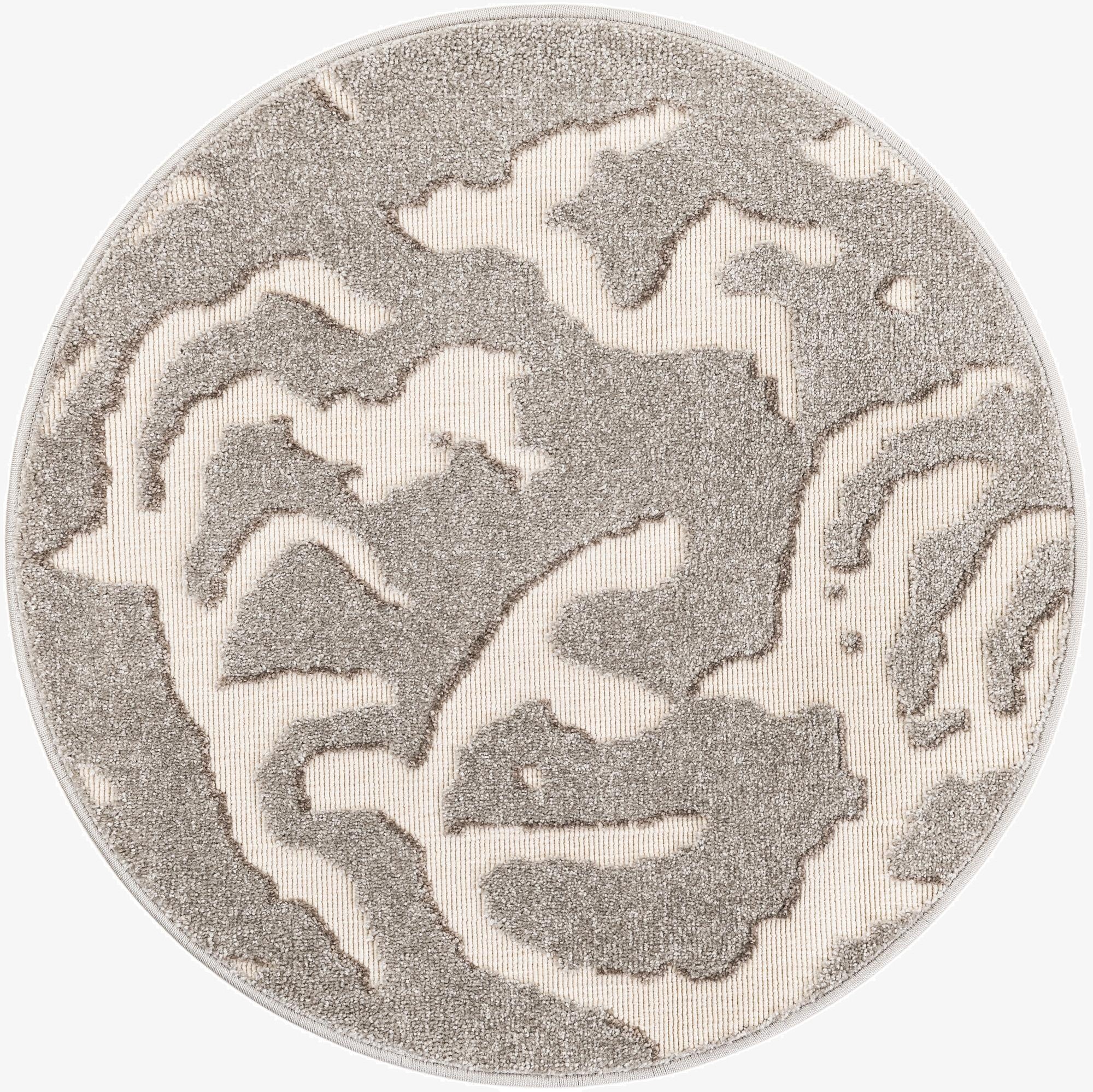 3' x 3'  Washable Sabrina Soto Indoor / Outdoor Round Rug