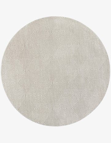 Gray Easy-Clean Sabrina Soto Indoor / Outdoor Round Rug