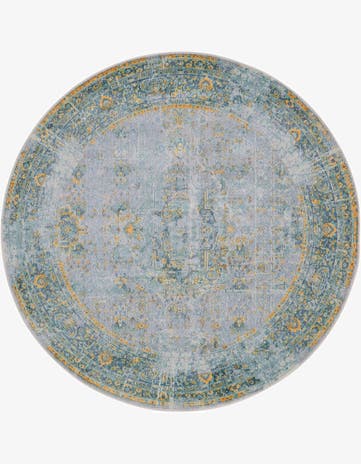 Gray Santiago Round Rug