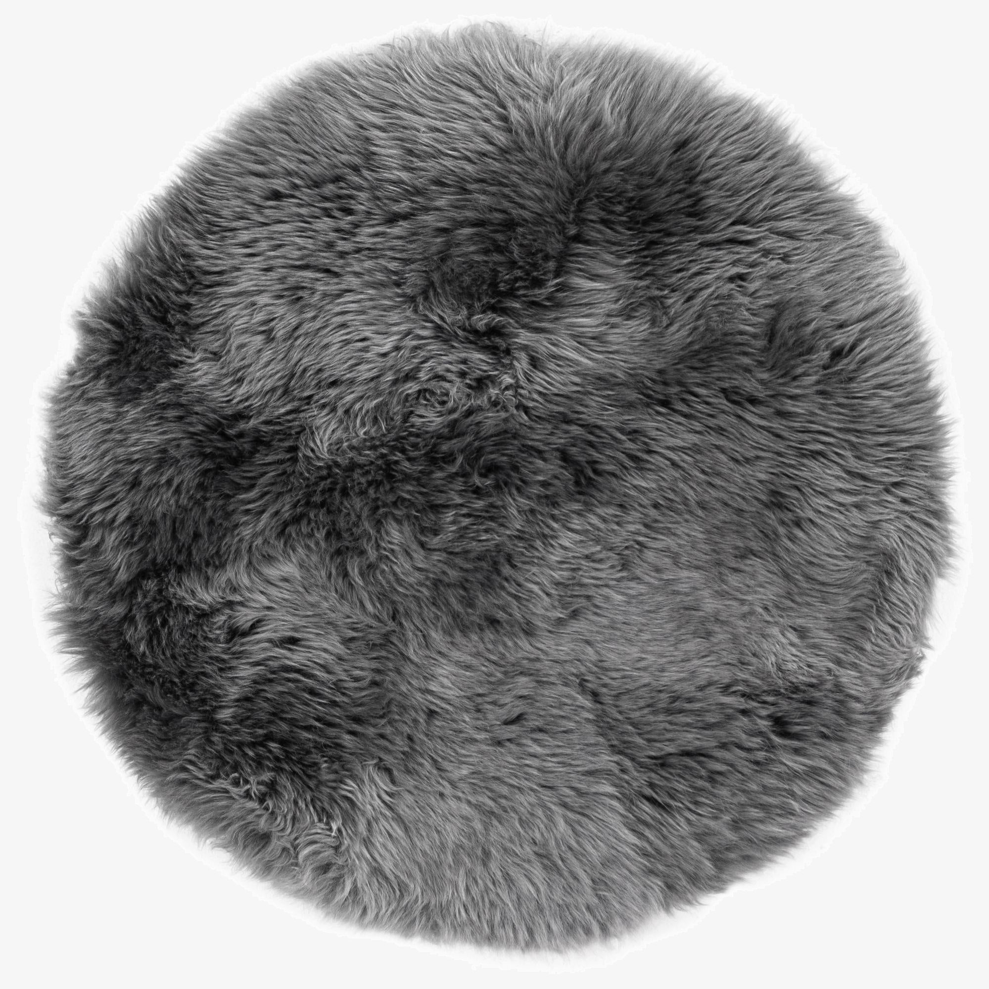 2' x 2' Sheepskin Round Rug
