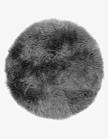 2' x 2' Sheepskin Round Rug