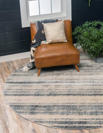 Gray Solaris Round Rug