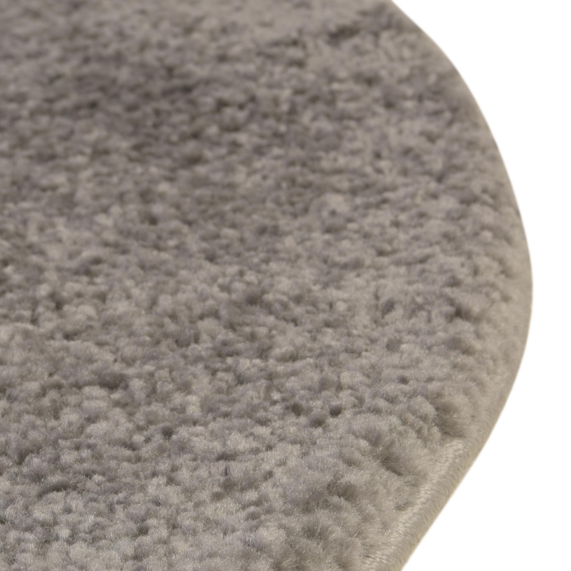 8' x 8' Solid Frieze Round Rug