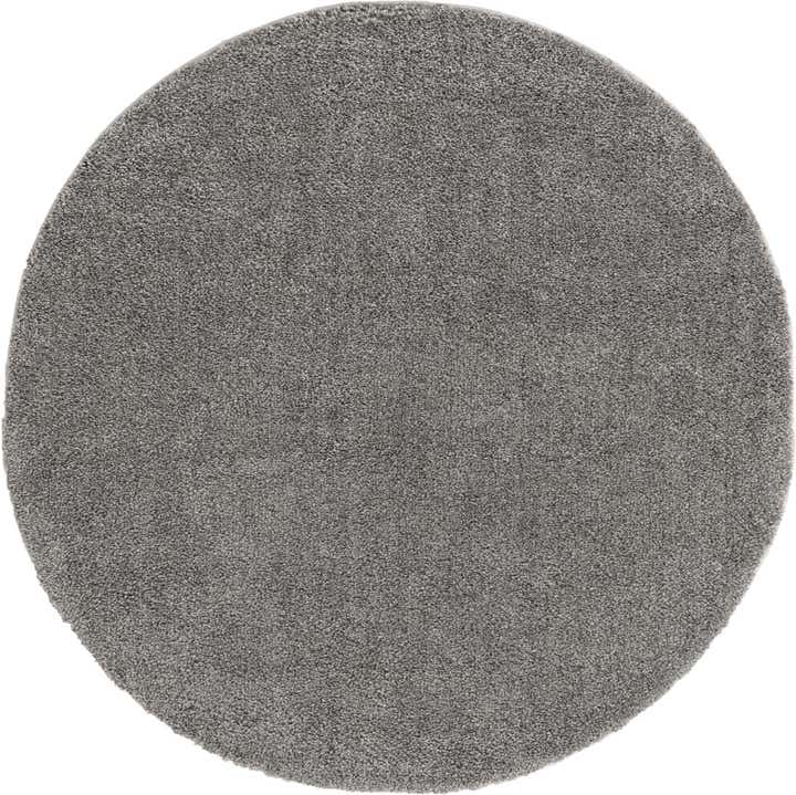 6' x 6' Solid Frieze Round Rug
