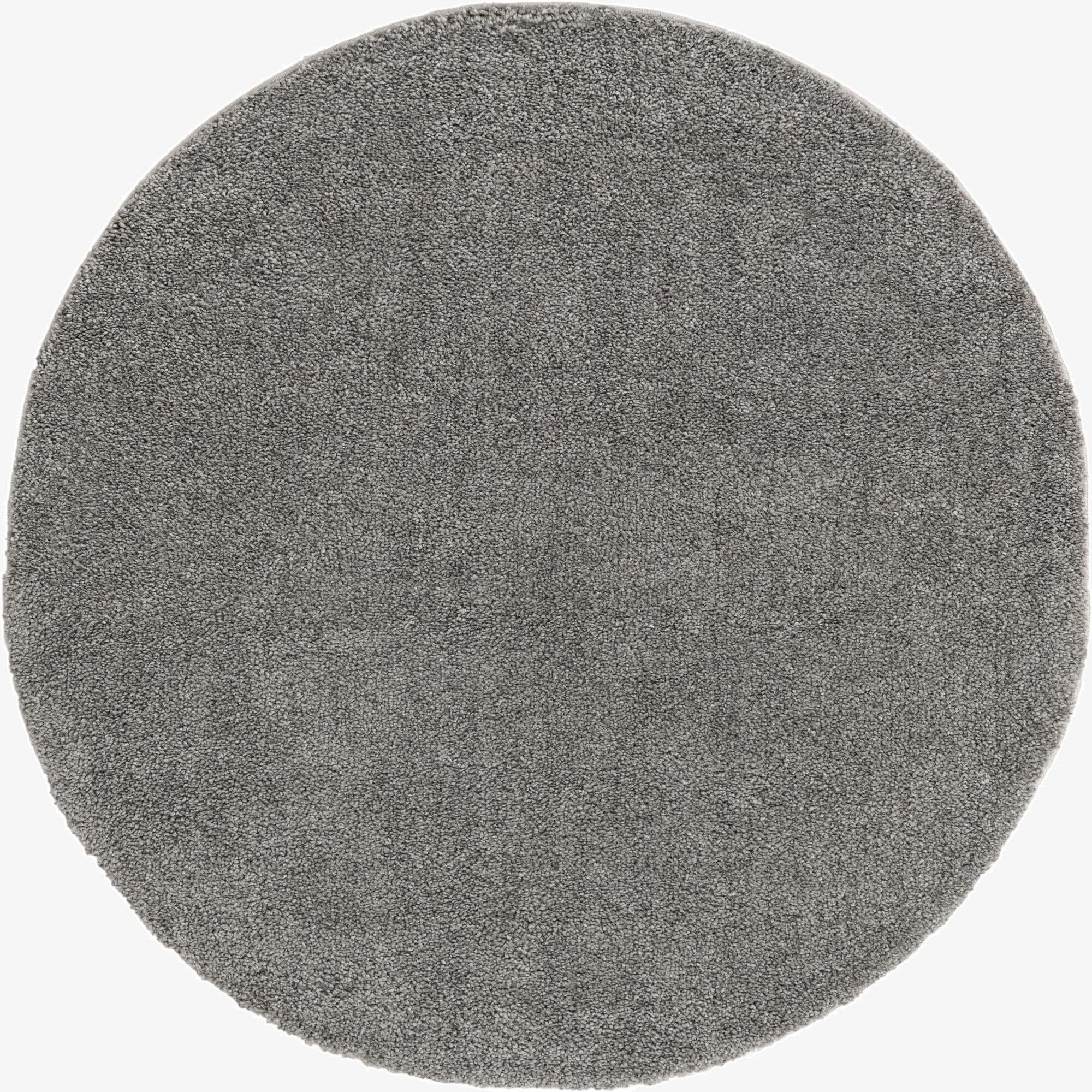5' 3 x 5' 3 Solid Frieze Round Rug