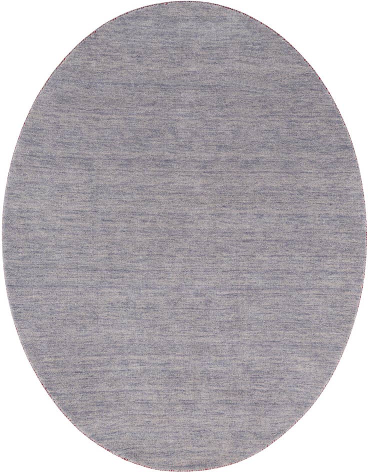 Detail image of 6' 7 x 6' 7 Hand Knotted Solid Gabbeh Wool Round Rug