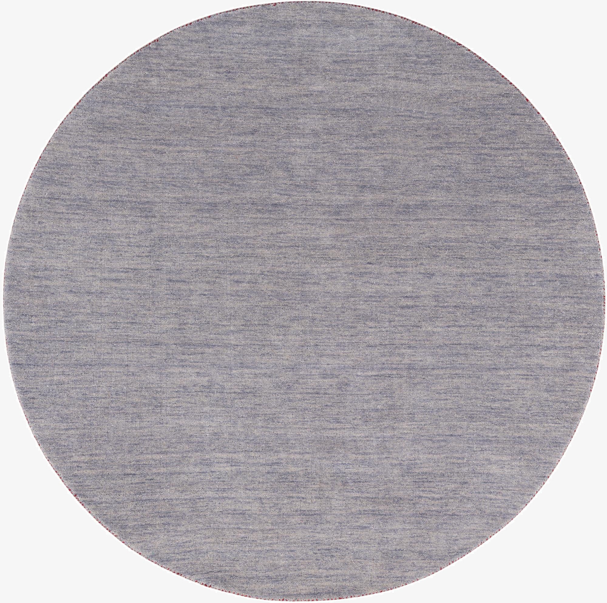 6' 7 x 6' 7  Hand Knotted Solid Gabbeh Wool Round Rug