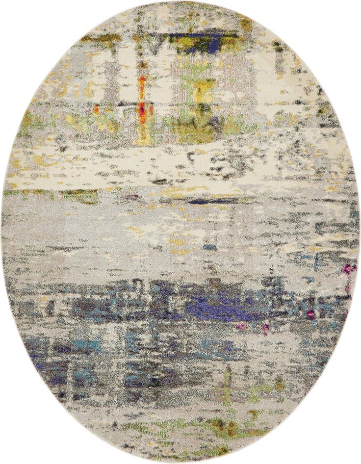Detail image of 8' x 8' Washable Spectrum Round Rug