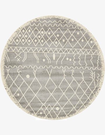 Gray Tangier Round Rug