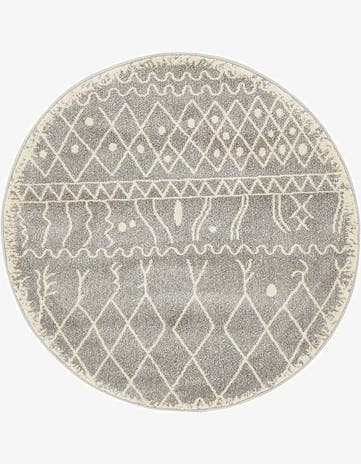 Gray Tangier Round Rug