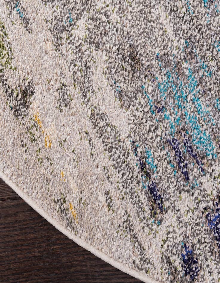 Detail image of 8' x 8' Washable Theia Round Rug