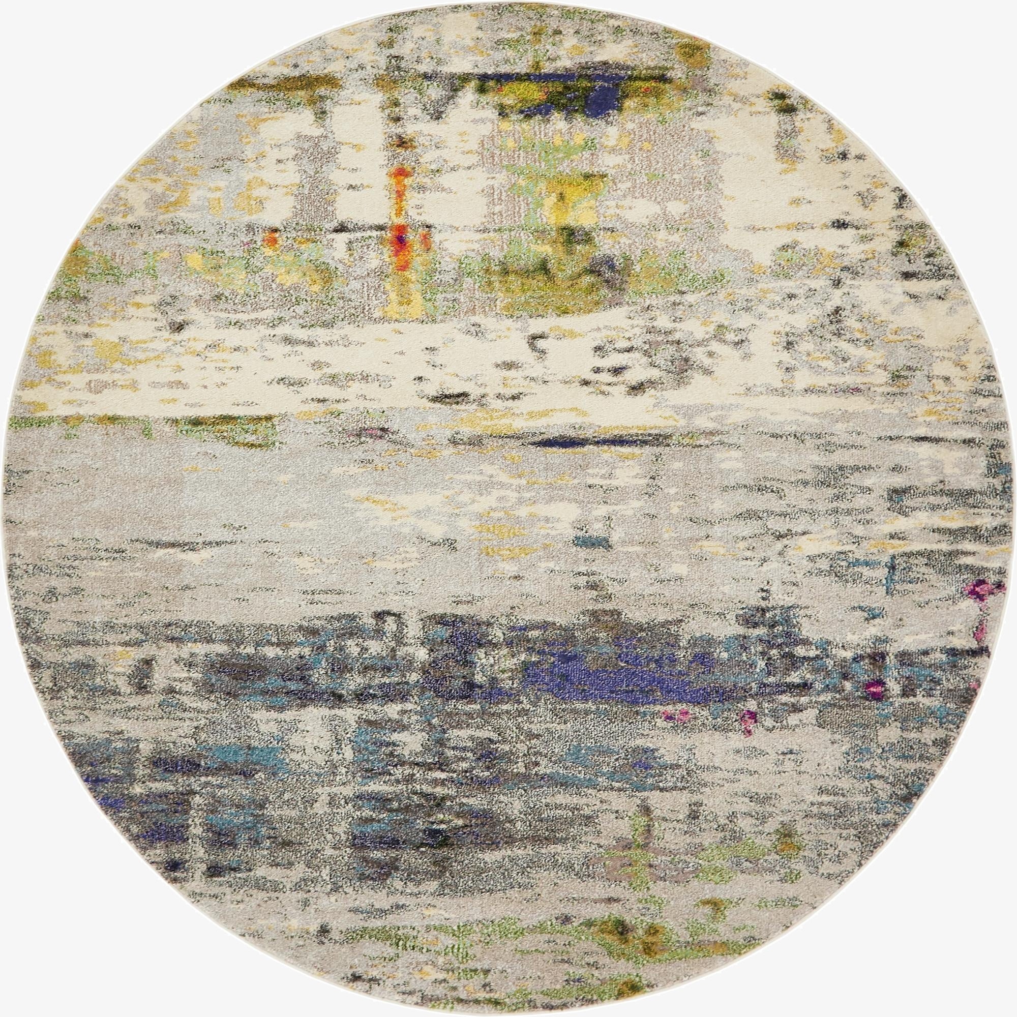 8' x 8' Washable Theia Round Rug