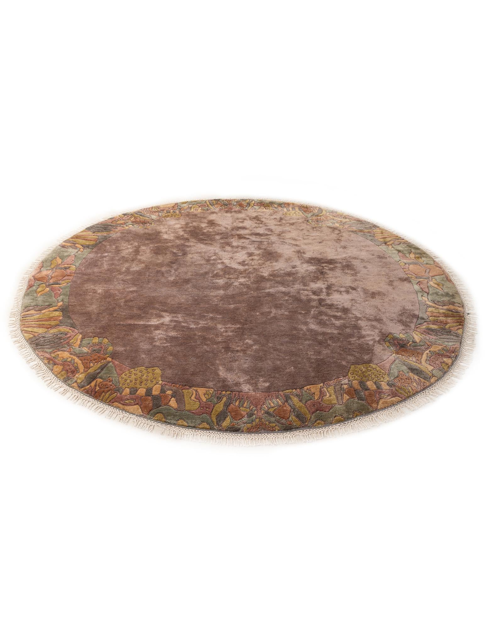 9' 8 x 9' 9 Hand Knotted Tibet Wool Round Rug