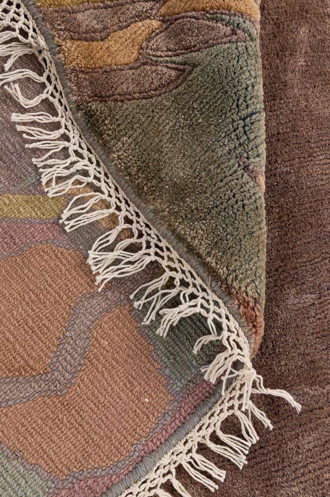 9' 8 x 9' 9 Hand Knotted Tibet Wool Round Rug