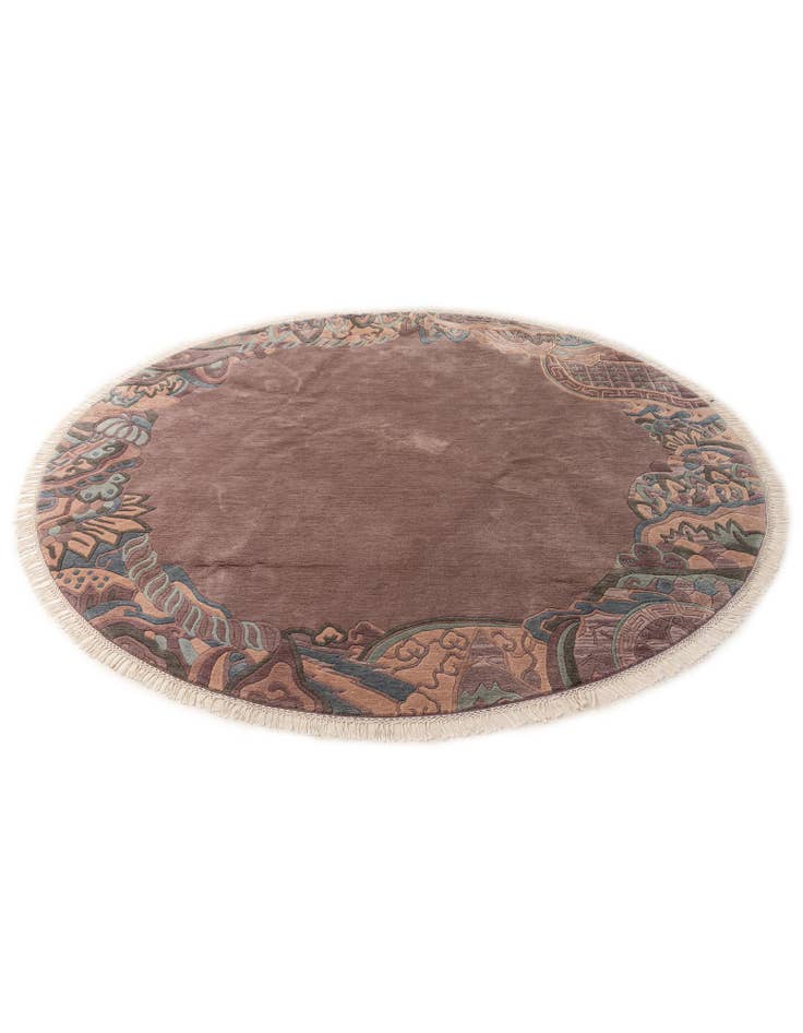 Detail image of 7' 8 x 7' 10 Hand Knotted Tibet Wool Round Rug