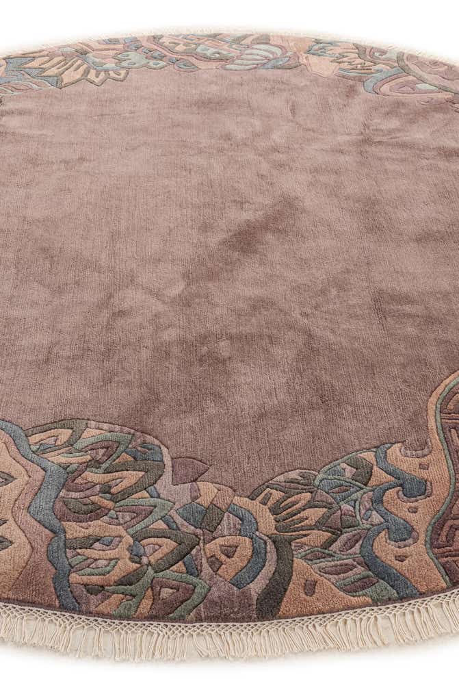 7' 8 x 7' 10 Hand Knotted Tibet Wool Round Rug