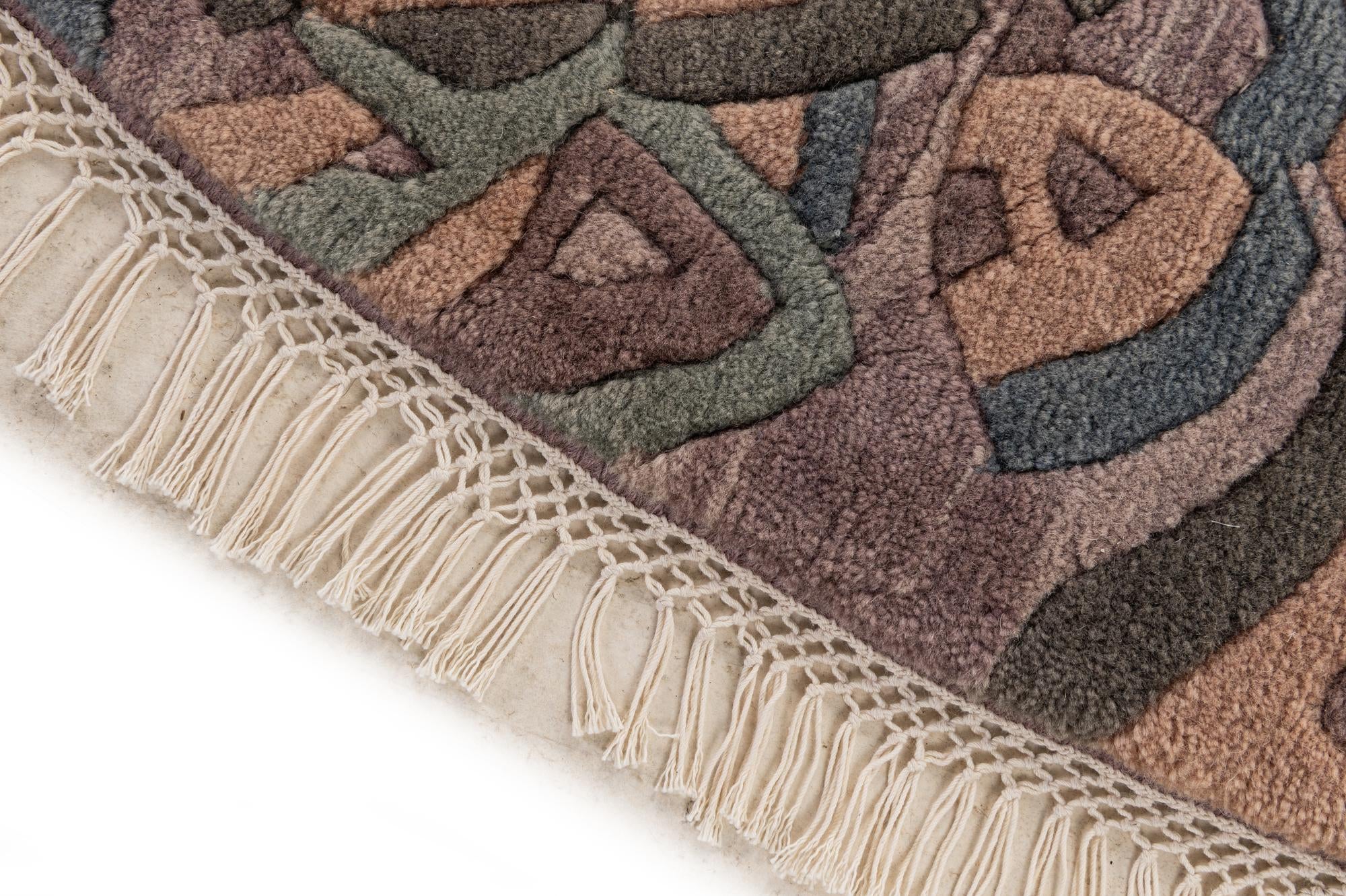 7' 8 x 7' 10 Hand Knotted Tibet Wool Round Rug