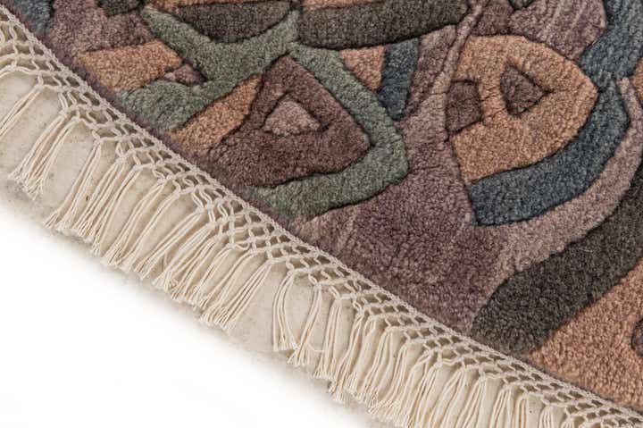 7' 8 x 7' 10 Hand Knotted Tibet Wool Round Rug