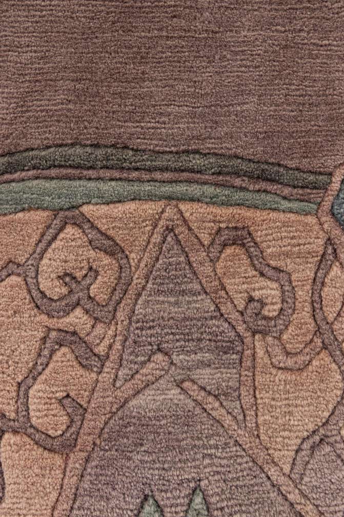 7' 8 x 7' 10 Hand Knotted Tibet Wool Round Rug