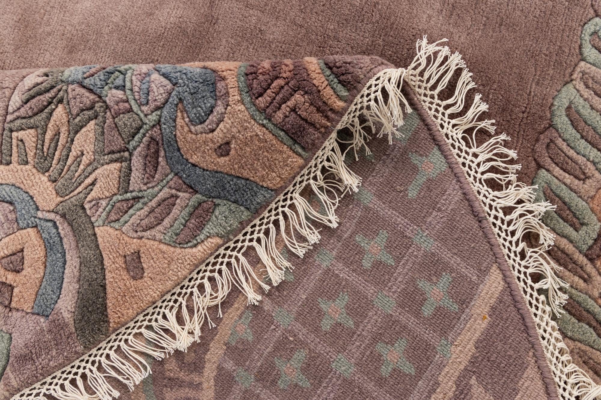 7' 8 x 7' 10 Hand Knotted Tibet Wool Round Rug