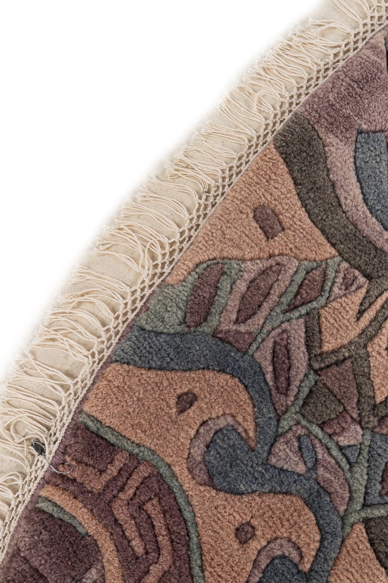 7' 8 x 7' 10 Hand Knotted Tibet Wool Round Rug