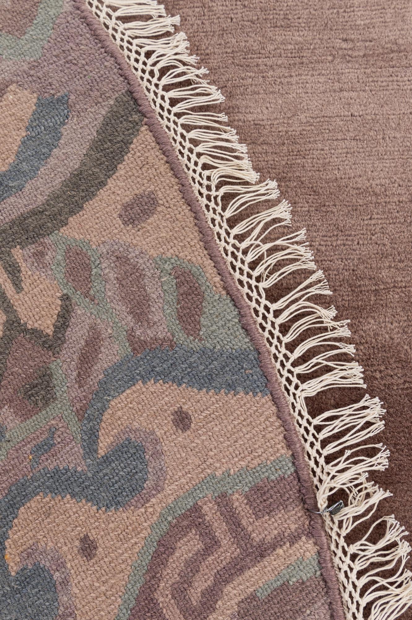 7' 8 x 7' 10 Hand Knotted Tibet Wool Round Rug