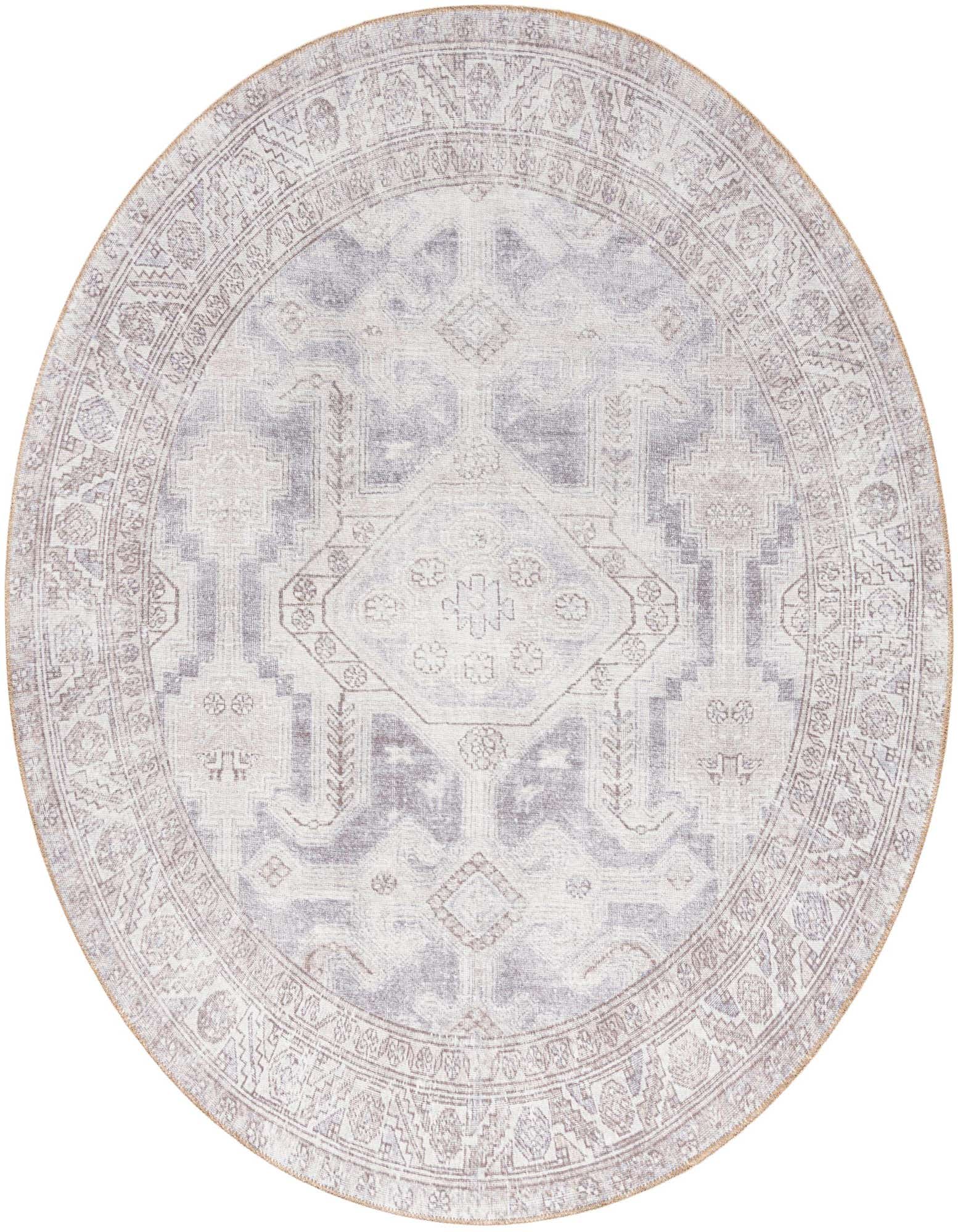 7' 7 x 7' 7 Washable Timeless Round Rug