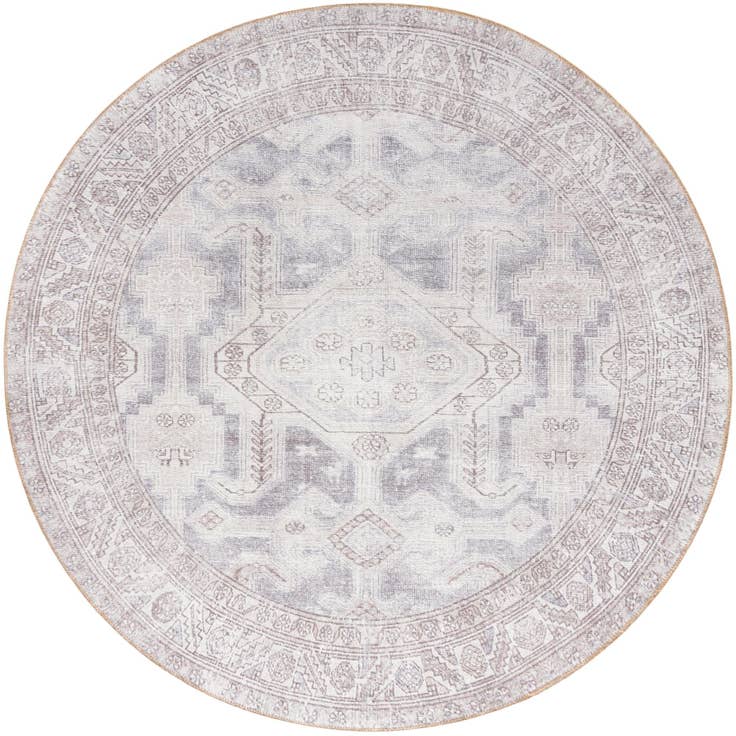 Detail image of 7' 7 x 7' 7 Washable Timeless Round Rug