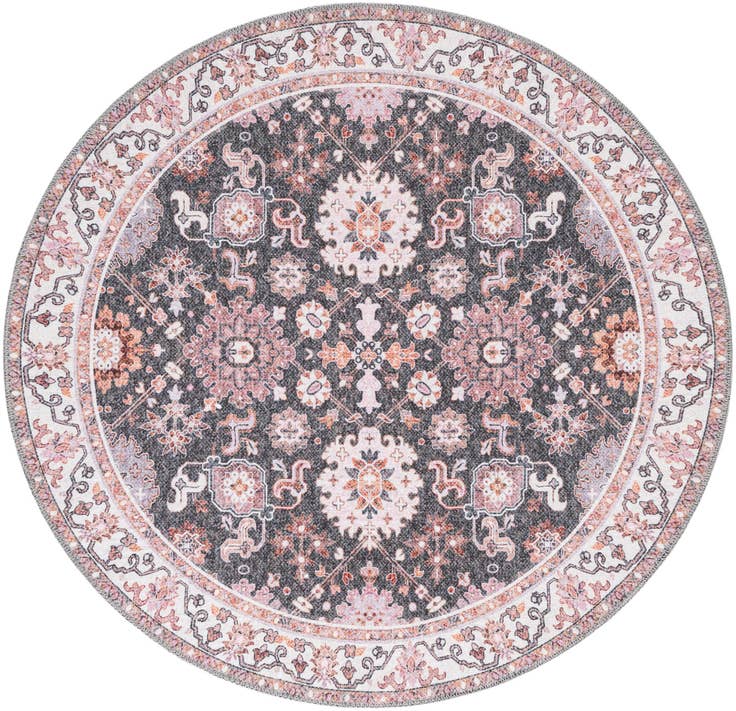 Detail image of 3' 6 x 3' 6 Washable Timeless Round Rug