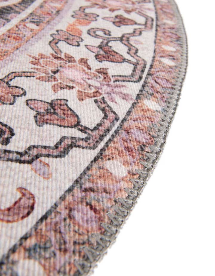 5' 1 x 5' 1 Washable Timeless Round Rug