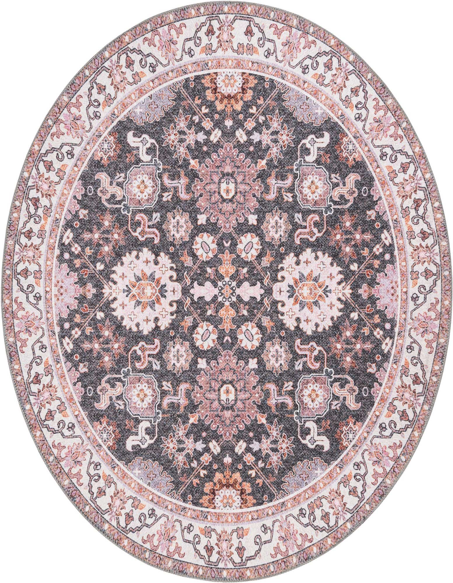 5' 1 x 5' 1 Washable Timeless Round Rug