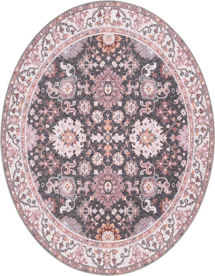 Detail image of 5' 1 x 5' 1 Washable Timeless Round Rug