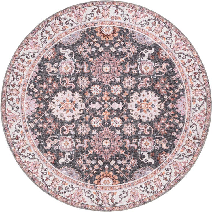 Detail image of 5' 1 x 5' 1 Washable Timeless Round Rug