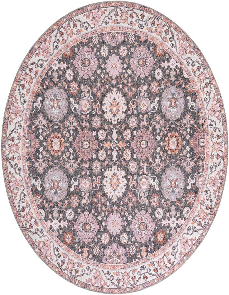 Detail image of 7' 10 x 7' 10 Washable Timeless Round Rug