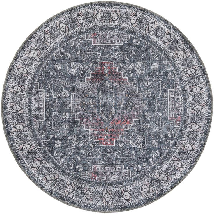 Detail image of 3' 6 x 3' 6 Washable Timeless Round Rug