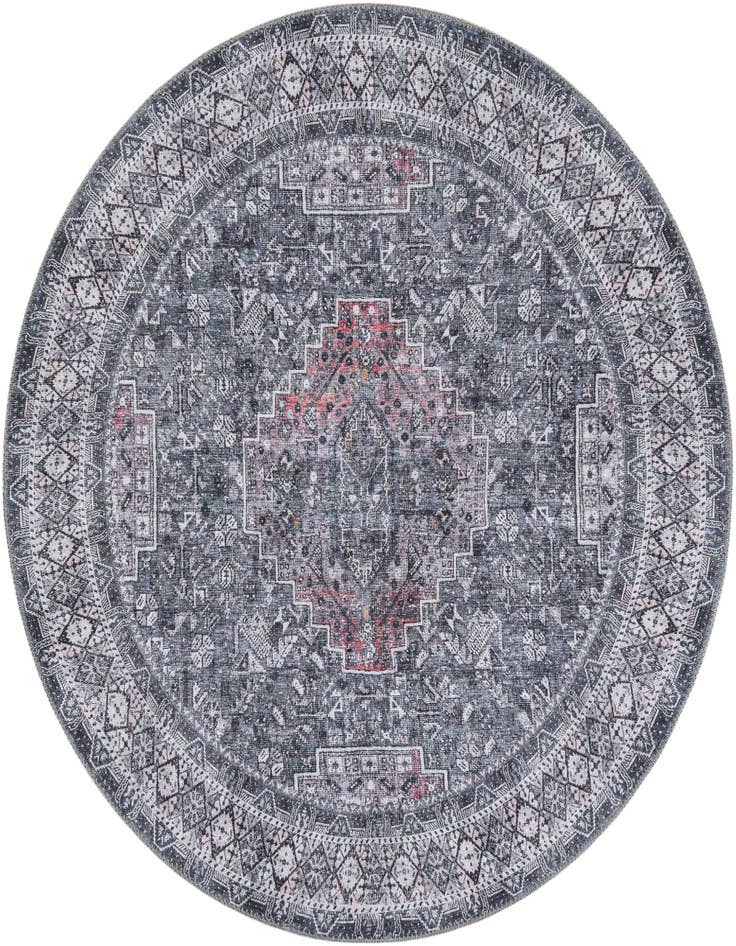 Detail image of 5' 1 x 5' 1 Washable Timeless Round Rug