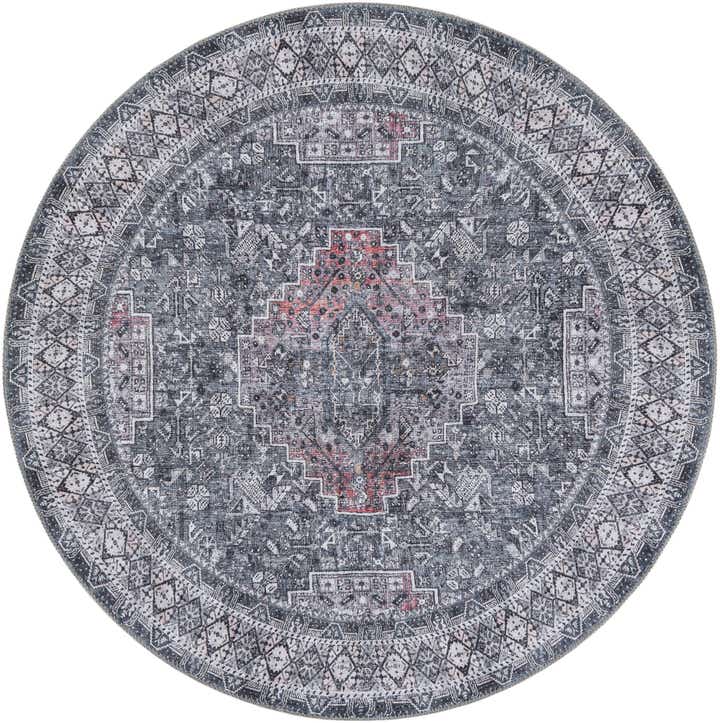 5' 1 x 5' 1 Washable Timeless Round Rug
