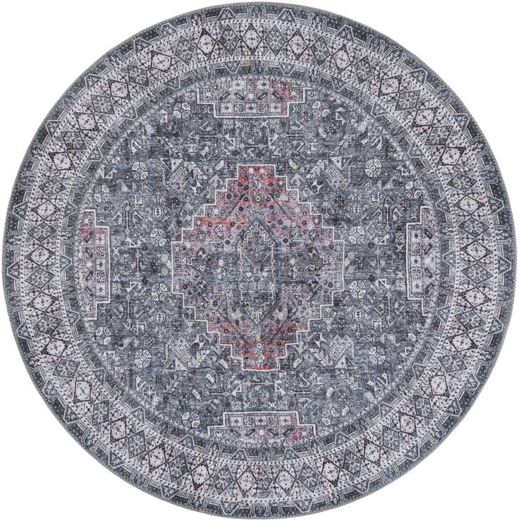 Detail image of 5' 1 x 5' 1 Washable Timeless Round Rug