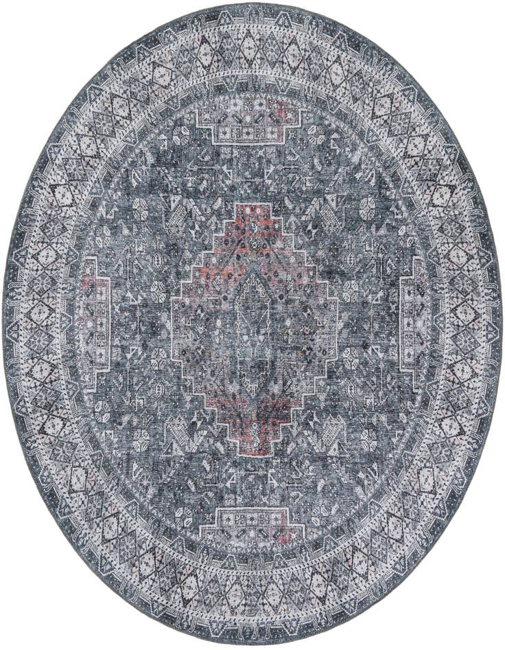 Detail image of 7' 10 x 7' 10 Washable Timeless Round Rug