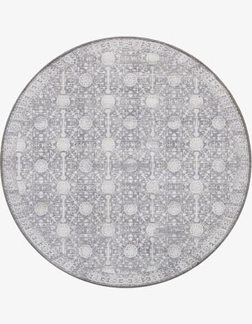 Gray Timeless Round Rug