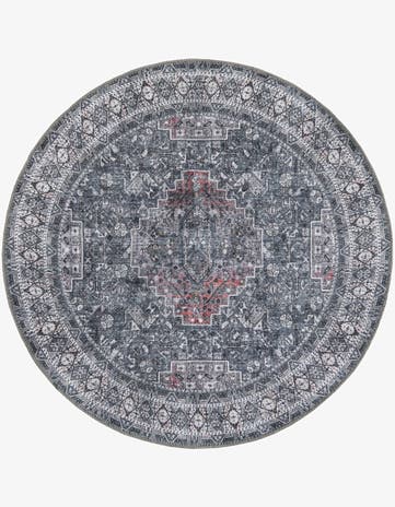 Gray Timeless Round Rug