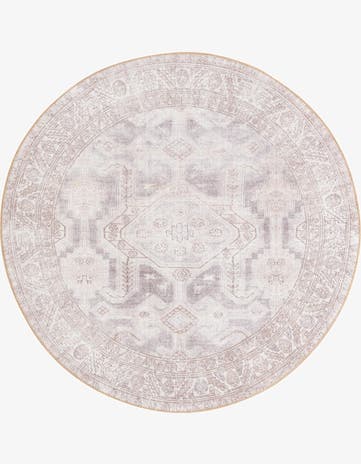 Gray Timeless Round Rug