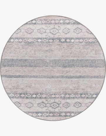 Gray Timeless Round Rug